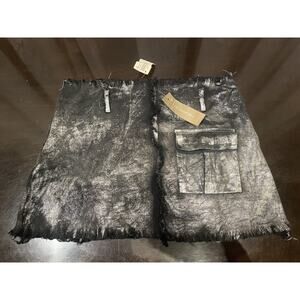 Loyandford Special Edition Metallic Stretch Suede Low Rise Mini Skirt M/L NWT